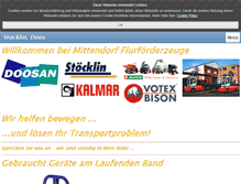 Tablet Screenshot of gabelstapler-mittendorf.com